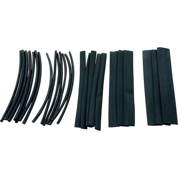 Allstar Performance Heat Shrink Tube Assortment, Single Wall, 2:1 I.D. Shrink Ratio, 6 in, 30 PK ALL76160 - main